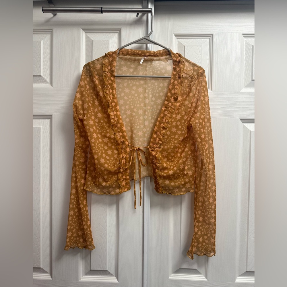 NWOT Free People Marne Tie Front Top size S